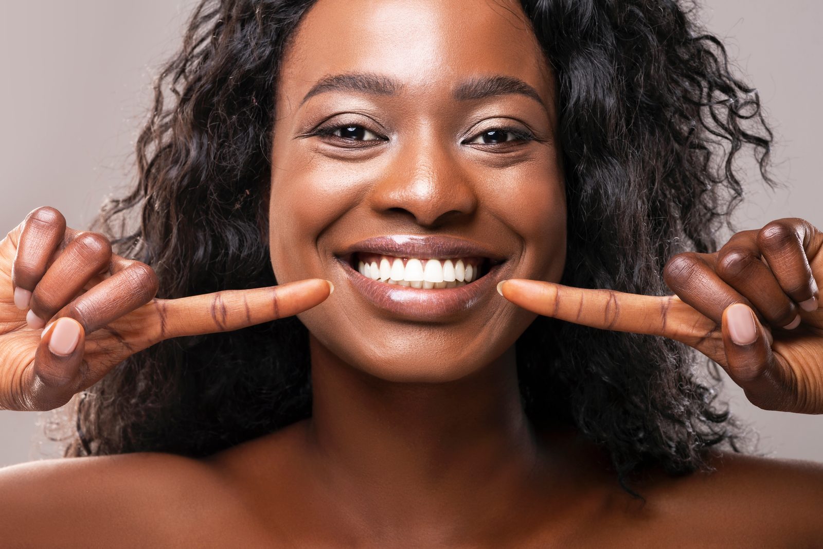 A healthy-gums smile