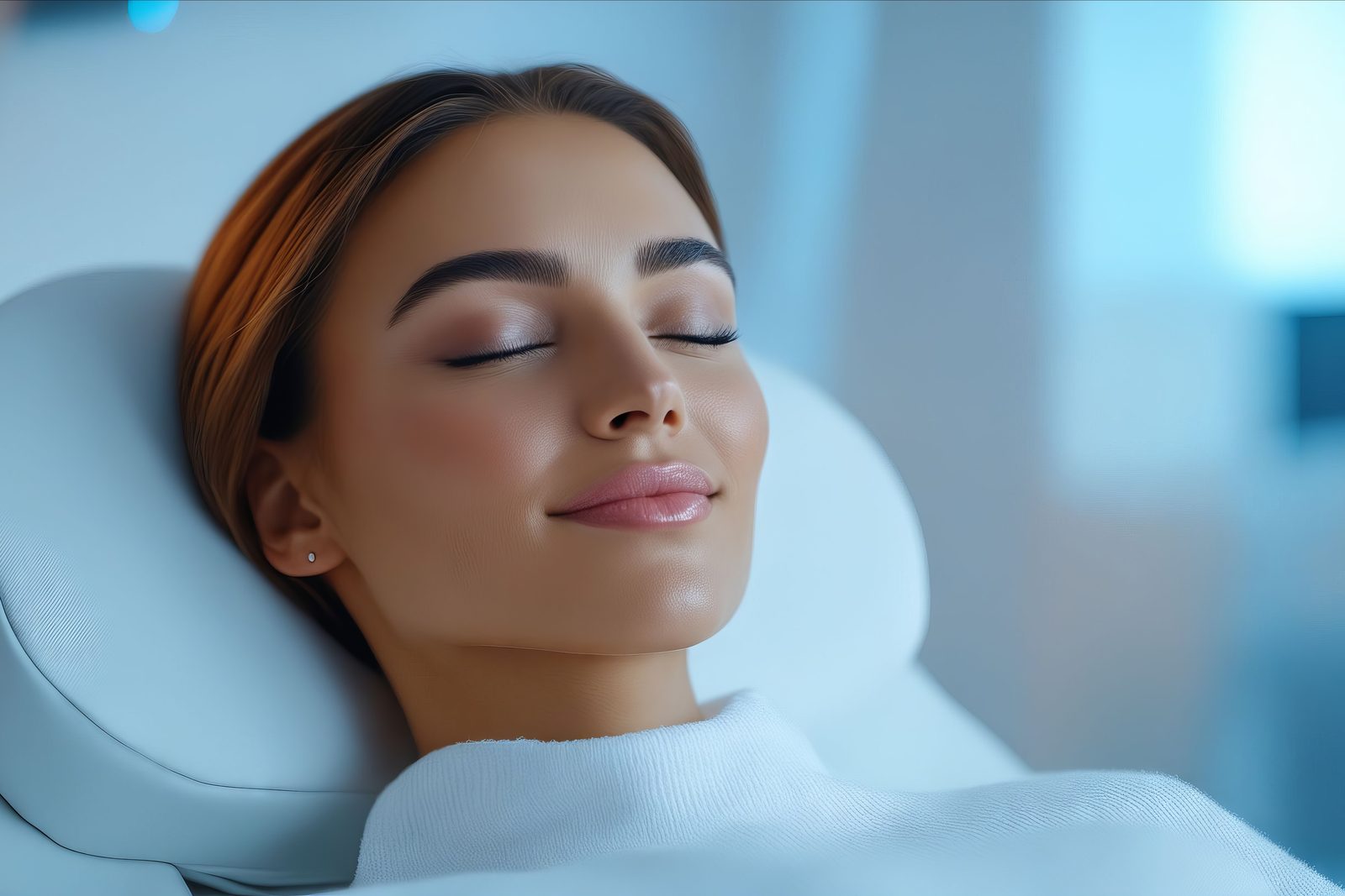 A relaxed patient in the dental chair