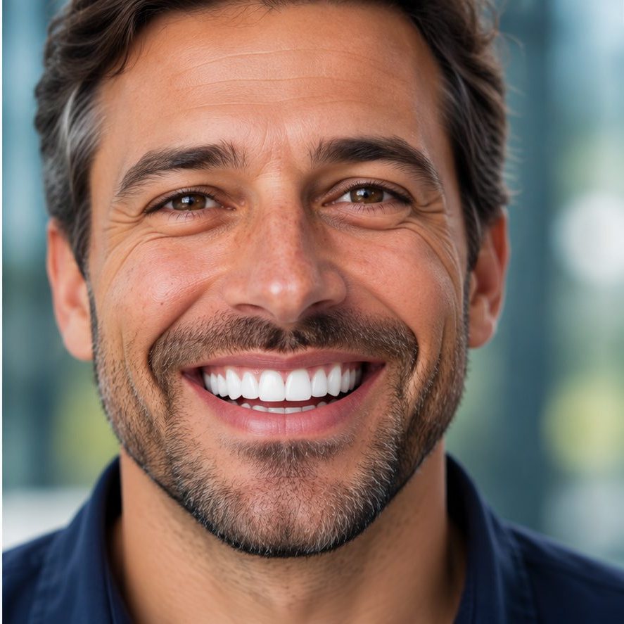 A perfected close-up smile