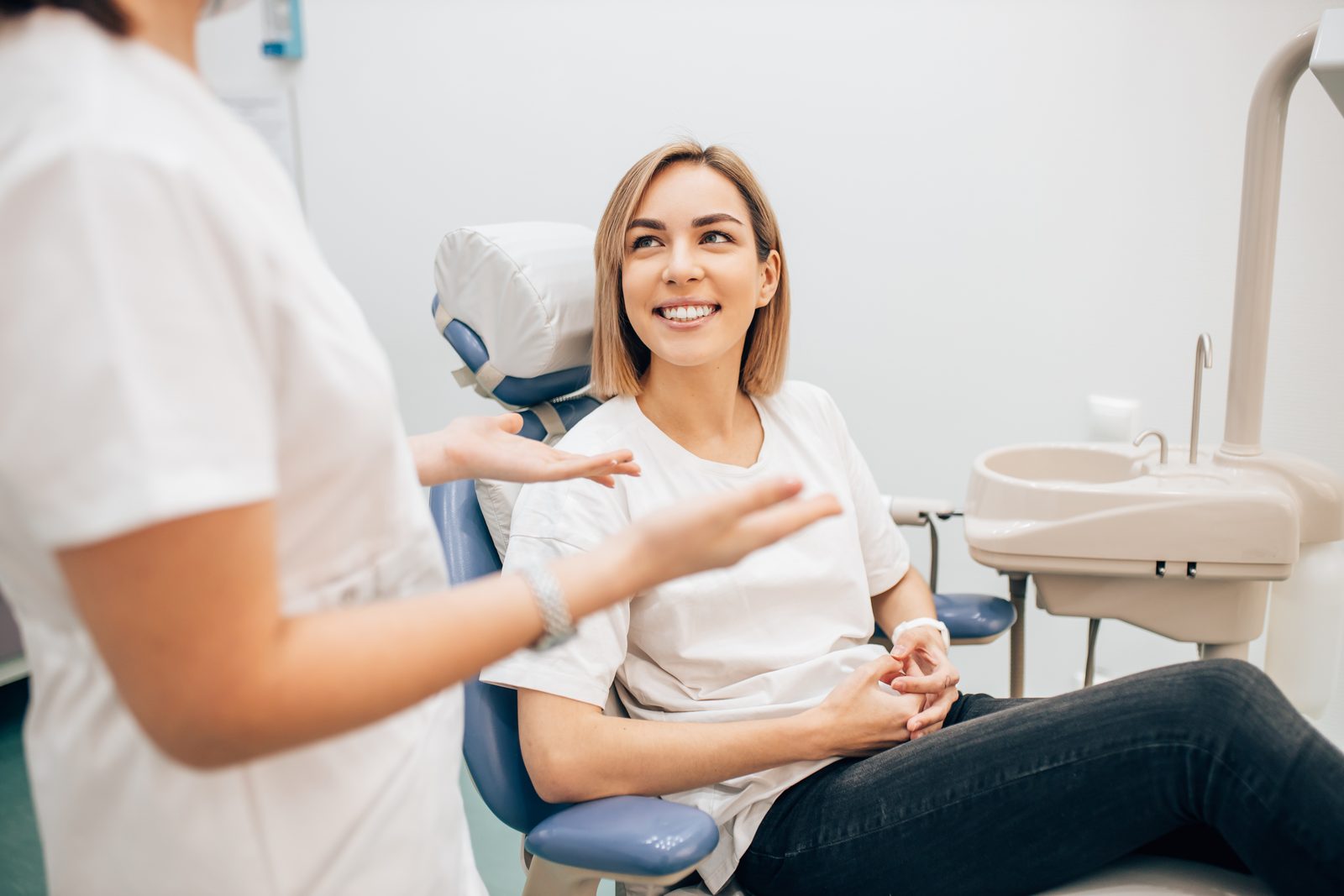 A relaxed young adult patient